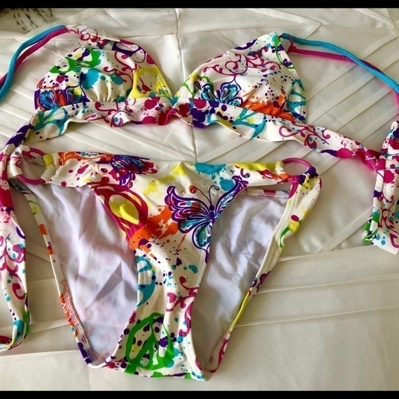 Two Piece Colorful Bikini - Picture 4 of 4